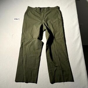 VF Imagewear Dress Pants Mens 36 Olive Green Flat‎ Front Straight Leg Formal